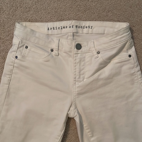 Articles of Society Denim - Low Rise White Skinny Jeans 25 - Picture 3 of 6